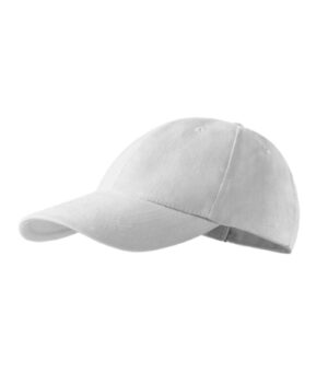 Czapka unisex biała z haftem 6P - 305