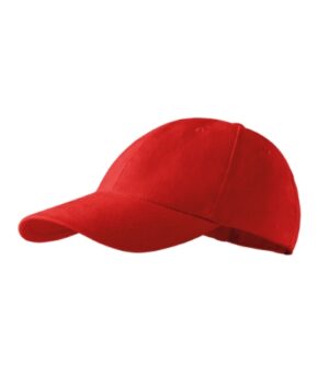 Czapka unisex czerwona z haftem 6P - 305