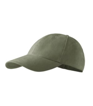 Czapka unisex khaki z haftem 6P - 305