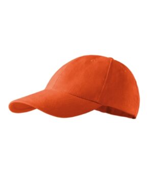 Czapka unisex pomarańczowa z haftem 6P - 305