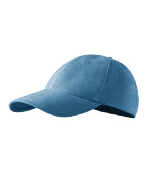 Czapka unisex lazurowy z haftem 6P - 305