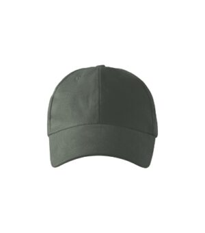 Czapka unisex ciemny khaki z haftem 6P - 305