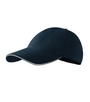 Czapka unisex granatowa z nadrukiem Sandwich 6P - 306