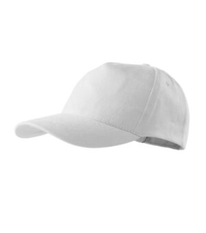 Czapka unisex biała z haftem 5P - 307