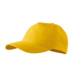 Czapka unisex żółta z nadrukiem 5P - 307