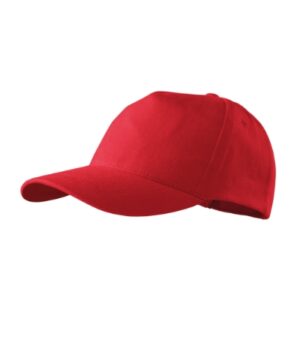 Czapka unisex czerwona z haftem 5P - 307