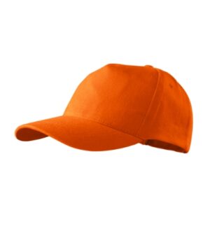 Czapka unisex pomarańczowa z haftem 5P - 307