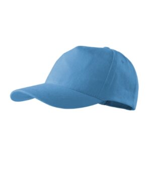 Czapka unisex lazurowy z haftem 5P - 307