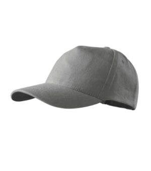 Czapka unisex siwoszary z haftem 5P - 307