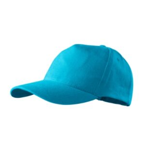 Czapka unisex turkus z nadrukiem 5P - 307