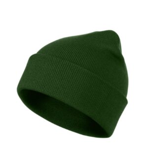 Czapka unisex zieleń butelkowa z haftem Beanie - 315
