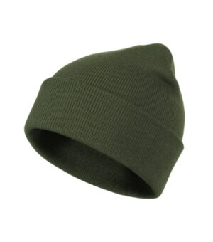 Czapka unisex khaki z haftem Beanie - 315