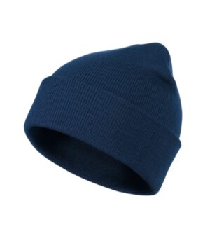 Czapka unisex ciemnoniebieski z haftem Beanie - 315