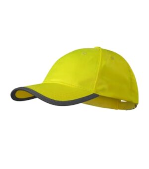 Czapka unisex fluorescencyjny żółty z haftem HV Reflex - 3V5