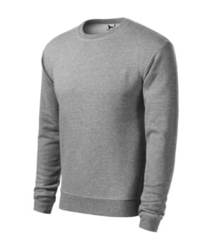 Bluza męska/dziecięca ciemnoszary melanż z haftem Essential - 406