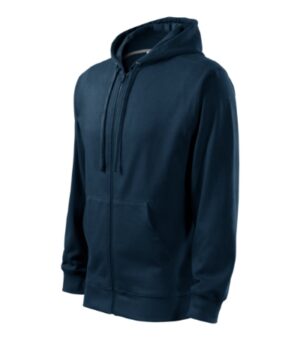 Bluza męska granatowa z nadrukiem Trendy Zipper - 410