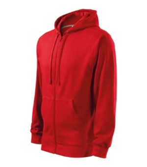Bluza męska czerwona z nadrukiem Trendy Zipper - 410