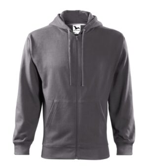 Bluza męska stalowy z nadrukiem Trendy Zipper - 410