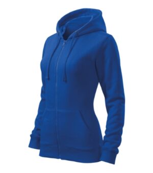 Bluza damska chabrowy z haftem Trendy Zipper - 411