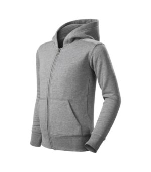Bluza dziecięca ciemnoszary melanż z haftem Trendy Zipper - 412