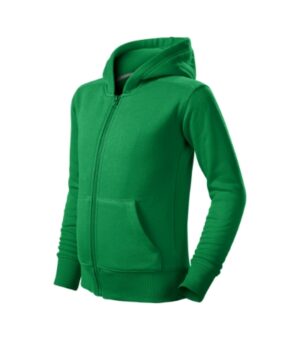 Bluza dziecięca zieleń trawy z haftem Trendy Zipper - 412
