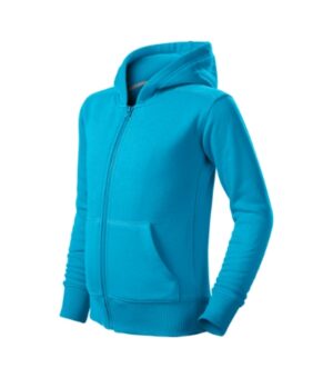 Bluza dziecięca turkus z haftem Trendy Zipper - 412