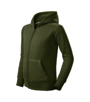 Bluza dziecięca military z haftem Trendy Zipper - 412
