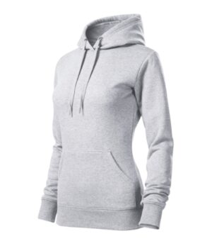 Bluza damska jasnoszary melanż z haftem Cape - 414