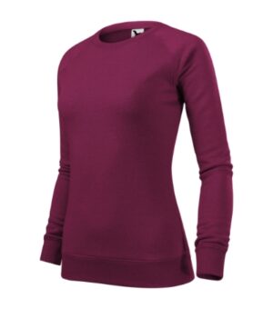 Bluza damska red plum melanż z haftem Merger - 416