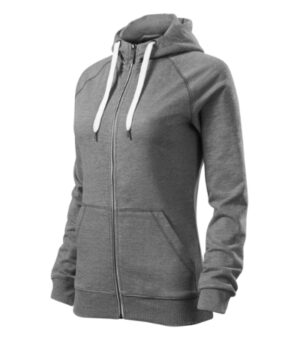 Bluza damska ciemnoszary melanż z haftem Voyage - 451