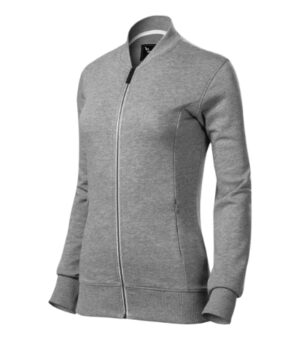 Bluza damska ciemnoszary melanż z haftem Bomber - 454