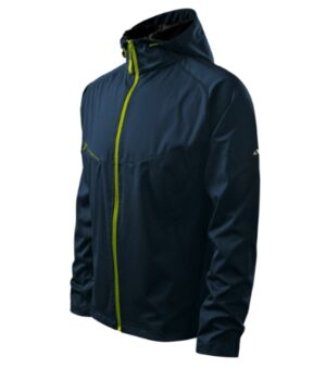 Softshell kurtka męska granatowa z haftem Cool - 515