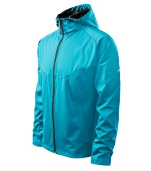 Softshell kurtka męska turkus z haftem Cool - 515