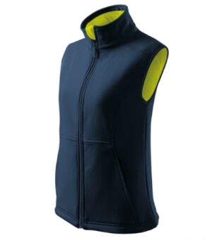 Softshell kamizelka damska granatowa z haftem Vision - 516