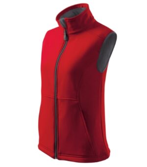 Softshell kamizelka damska czerwona z haftem Vision - 516