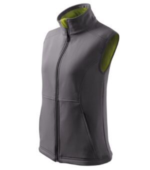 Softshell kamizelka damska stalowy z nadrukiem Vision - 516