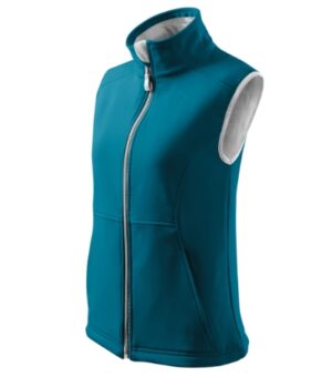 Softshell kamizelka damska ciemny turkus z haftem Vision - 516