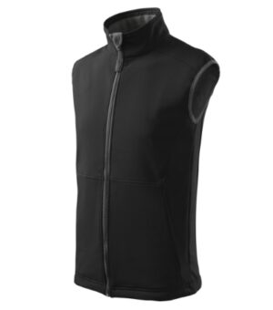 Softshell kamizelka męska czarna z haftem Vision - 517
