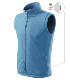Kamizelka polarowa unisex lazurowy 14 (brand label) z haftem Next - 518