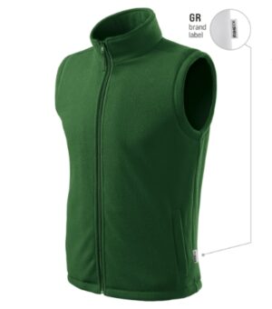 Kamizelka polarowa unisex zieleń butelkowa 06 (brand label) z haftem Next - 518