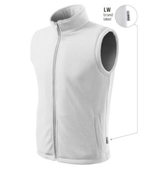 Kamizelka polarowa unisex biały 00 (brand label) z haftem Next - 518