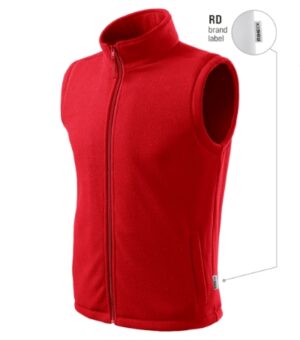 Kamizelka polarowa unisex czerwony 07 (brand label) z haftem Next - 518