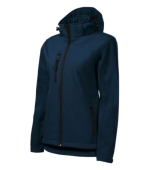 Softshell kurtka damska granatowa z haftem Performance - 521