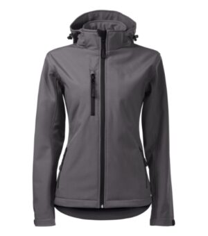 Softshell kurtka damska stalowy z haftem Performance - 521