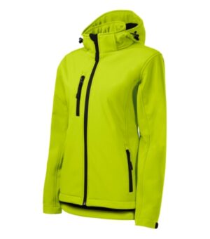 Softshell kurtka damska limetka z haftem Performance - 521