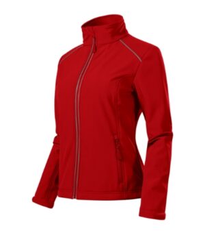 Softshell kurtka damska czerwona z haftem Valley - 537