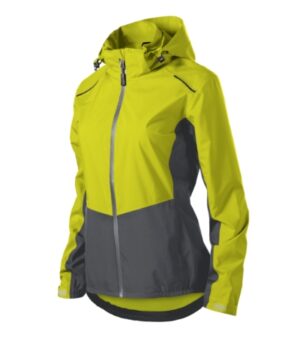 Kurtka damska neon yellow z haftem Rainbow - 539