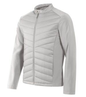 Kurtka hybrydowa męska silver gray z haftem Cross - 555