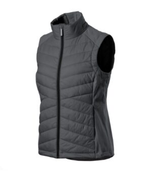 Kamizelka hybrydowa damska light anthracite z haftem Cross - 558