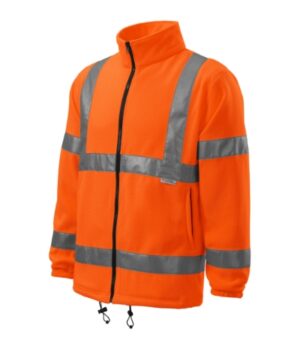 Polar unisex fluorescencyjny pomarańczowy z haftem HV Fleece Jacket - 5V1